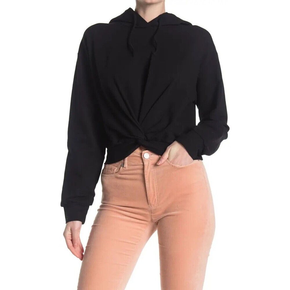 ABOUND Women's Twist Front Hoodie Size M in Black